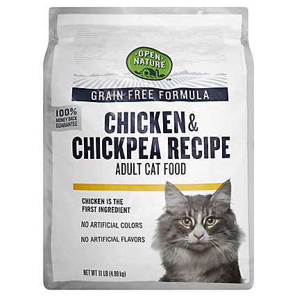 Open Nature Cat Food Adult Grain Free Chicken & Chickpea Recipe - 11 Lb - Image 1