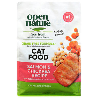 Open Nature Cat Food Adult Grain Free Salmon & Chickpea Recipe Bag - 4 Lb - Image 2
