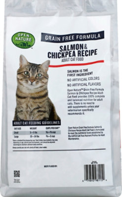 Open Nature Cat Food Adult Grain Free Salmon & Chickpea Recipe Bag - 4 Lb - Image 4