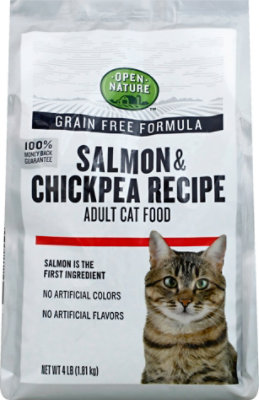 Open Nature Cat Food Adult Grain Free Salmon & Chickpea Recipe Bag - 4 Lb - Image 2