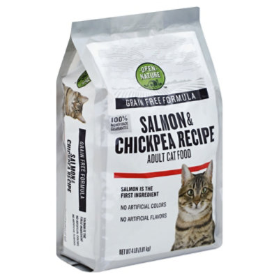 Open Nature Cat Food Adult Grain Free Salmon & Chickpea Recipe Bag - 4 Lb