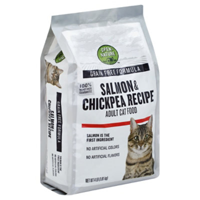 Open Nature Cat Food Adult Grain Free Salmon Chickpea Recipe Bag