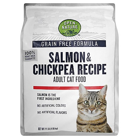 Open Nature Cat Food Adult Grain Free Salmon & Chickpea Recipe - 11 Lb