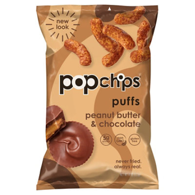 hjemme indtryk faldskærm popchips Nutter Puffs Puffed Snack Peanut Butter & Chocolate - 4 Oz -  Albertsons