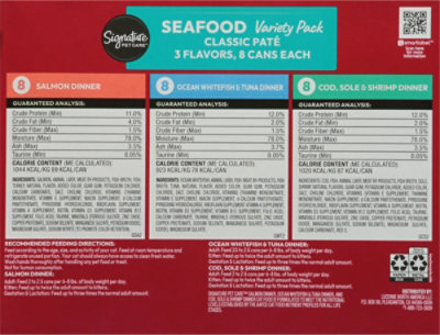 Signature Pet Care Cat Food Classic Pate Seafood Variety Pack Box - 24-3 Oz - Image 4