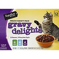 Signature Pet Care Cat Food Gravy Delights Pouch Variety Pack Box - 12-3 Oz - Image 2