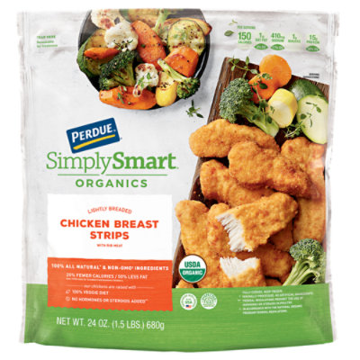 PERDUE SIMPLY SMART ORGANICS Lightly Breaded Chicken Strips - 24 Oz