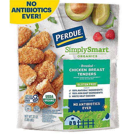PERDUE SIMPLY SMART ORGANICS Gluten Free Breaded Chicken Breast Tenders - 22 Oz