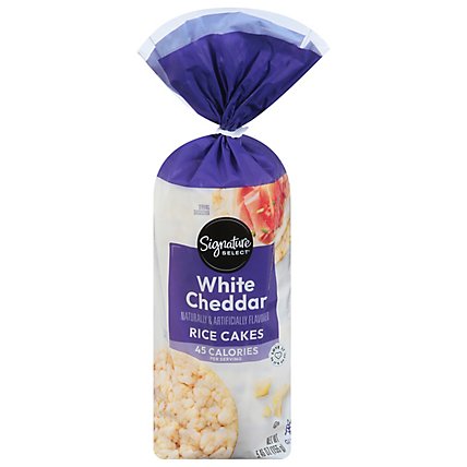 Signature SELECT Rice Cakes Cheddar White - 5.46 Oz - Image 3