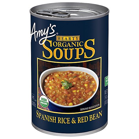 Amys Soups Organic Hearty Spanish Rice & Red Beans - 14.7 Oz