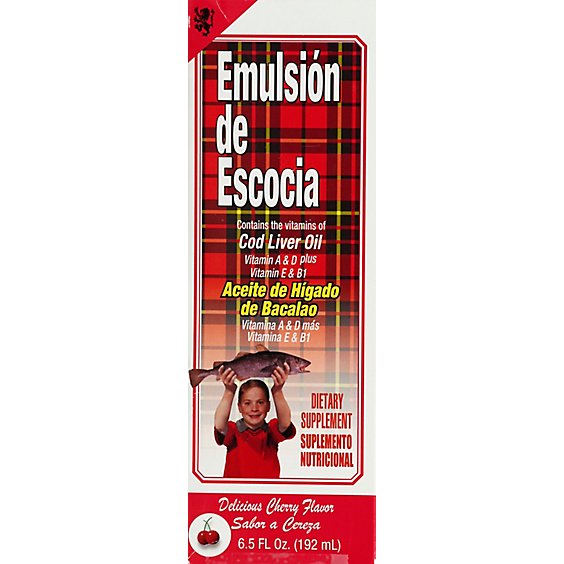 Menper Emulsion De Escocia Cod Liver Oil Cherry - 6.5 Fl. Oz.