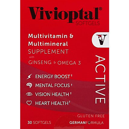 Vivioptal Active Multivitamin & Mineral Caplets - 30 Count - Image 2