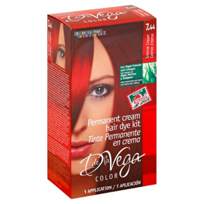 D De La Vega Hair Dye 7.44 Intense Copper - Each