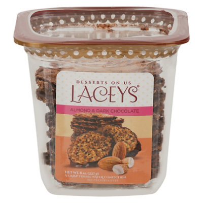 Desserts On Us Laceys Cookie Dark Almond - 8 Oz