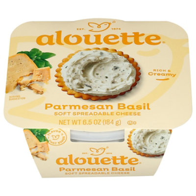 Alouette Cheese Spreadable Soft Parmesan & Basil - 6.5 Oz - Image 1