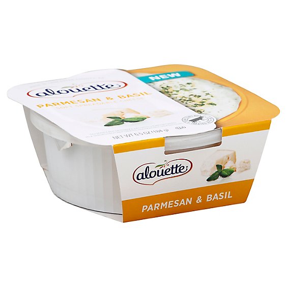Alouette Cheese Spreadable Soft Parmesan & Basil - 6.5 Oz