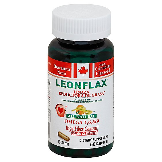 Leonflax Canadian Flaxseed Capsules - 60 Count