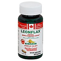 Leonflax Canadian Flaxseed Capsules - 60 Count - Image 1