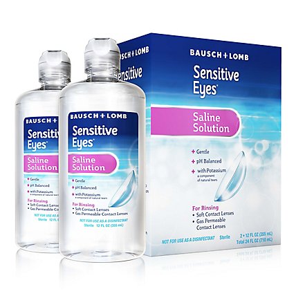 Bausch + Lomb Sensitive Eye Saline Solution - 2-12 Fl. Oz. - Image 2