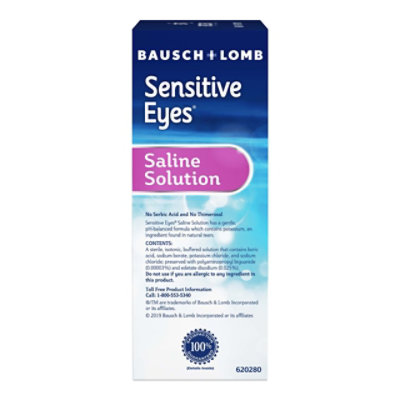 Sensitive Eyes Saline Solution for Soft & Gas Permeable Lenses Multipack - 2-12 Fl. Oz. - Image 2