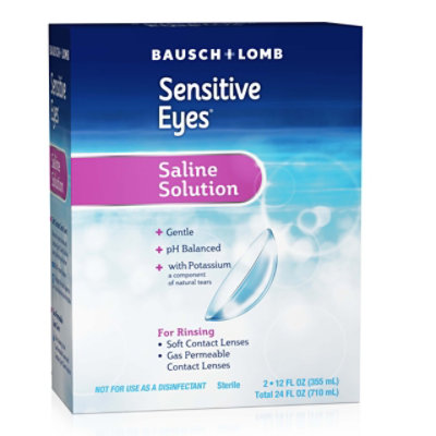 Sensitive Eyes Saline Solution for Soft & Gas Permeable Lenses Multipack - 2-12 Fl. Oz. - Image 4