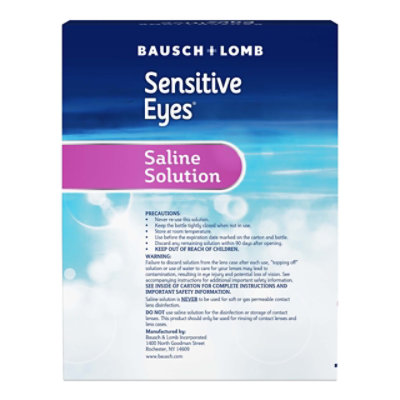 Sensitive Eyes Saline Solution for Soft & Gas Permeable Lenses Multipack - 2-12 Fl. Oz. - Image 3