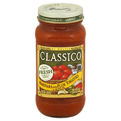 Classico Pasta Sauce Marinara With Plum Tomatoes & Olive Oil Jar - 24 ...