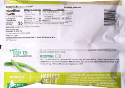 Woodstock Organic Baby Beans French - 10 Oz - Image 6