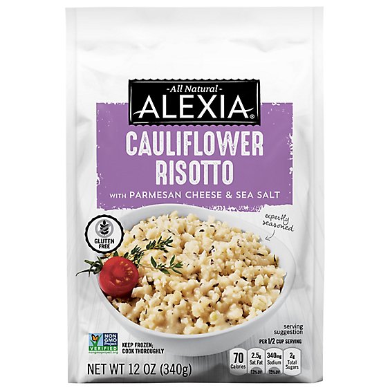 Alexia Riced Cauliflower Risotto With Parmesan Cheese And Sea Salt Frozen Side - 12 Oz