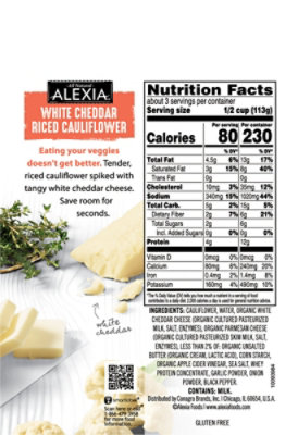 Alexia Cauliflower Riced White Cheddar With Black Pepper - 12 Oz - Image 6