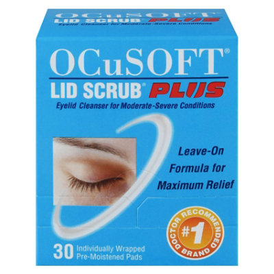 OCuSOFT Lid Scrub Eyelid Cleanser Pre-Moistened Pads Plus - 30 Count - Image 3