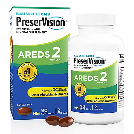 PreserVision Areds 2 Eye Vitamin & Mineral Mini Softgel - 90 Count - Image 2