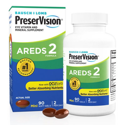 PreserVision AREDS 2 Formula + Multivitamin Eye Vitamin Softgels - 90 Count - Image 1