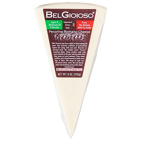 BelGioioso Pecorino Romano Cheese Wedge - 8 Oz