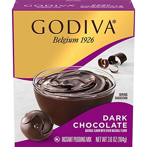 Godiva Instant Pudding Dark Chocolate - 3.6 Oz