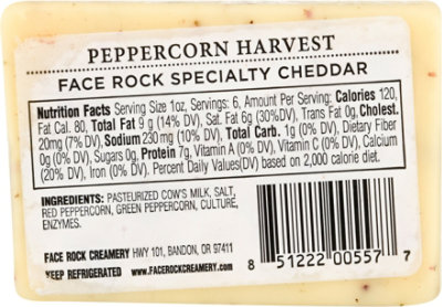 Face Rock Peppercorn Harvest Cheddar - 6 Oz - Image 6