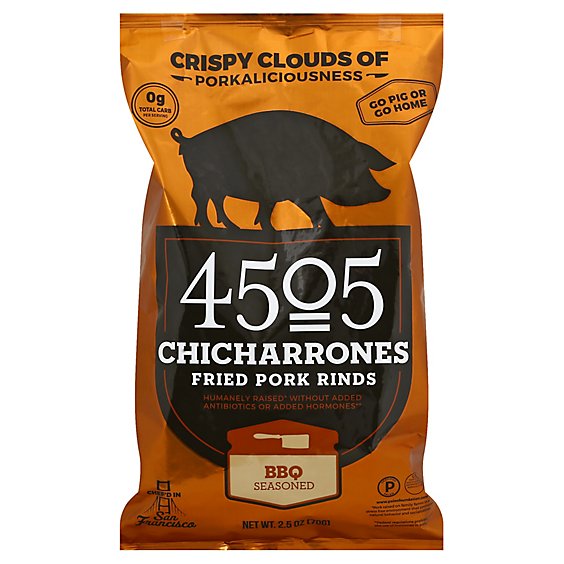 4505 Chicharrones Fried Pork Rinds Smokehouse BBQ - 2.5 Oz
