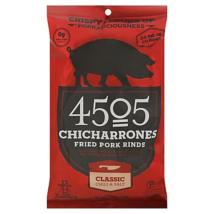 4505 Chicharrones Fried Pork Rinds Classic Chili & Salt - 2.5 Oz - Image 2