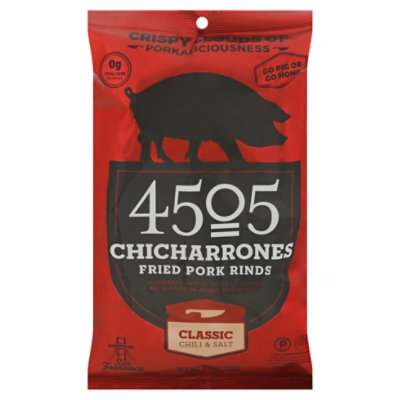 4505 Chicharrones Fried Pork Rinds Classic Chili & Salt - 2.5 Oz