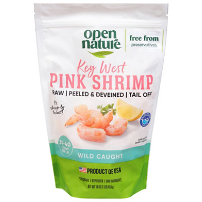 Open Nature Shrimp Raw Wild Caught Peeled & Deveined 31 To 40 Count - 16 Oz - Image 1