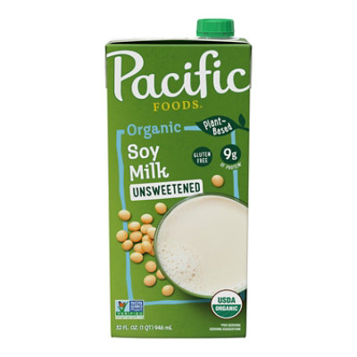 Pacific Foods Organic Unsweetened Soy Milk - 32 Fl Oz - Image 1