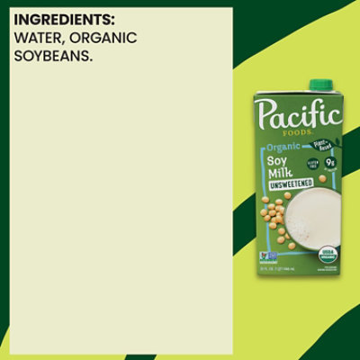 Pacific Foods Organic Unsweetened Soy Milk - 32 Fl Oz - Image 5