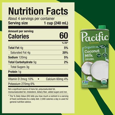 Pacific Foods Original Organic Coconut Milk - 32 Fl. Oz. - Image 4