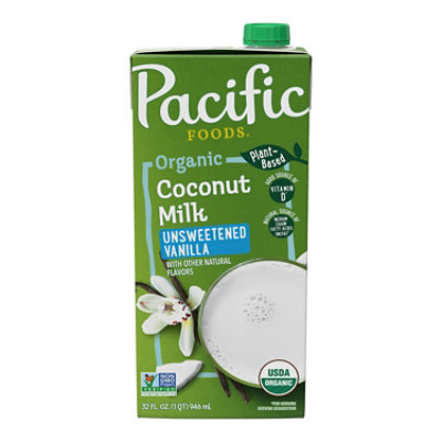 Pacific Foods Organic Unsweetened Vanilla Coconut Milk - 32 Fl. Oz. - Image 1