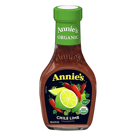 Annies Naturals Vinaigrette Organic Chile Lime Bottle - 8 Oz