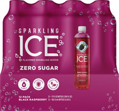 Sparkling Ice Black Raspberry Sparkling Water 12-17- fl. oz. Bottles - Image 2