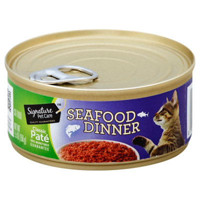 Signature Pet Care Cat Food Dinner Seafood - 5.5 Oz