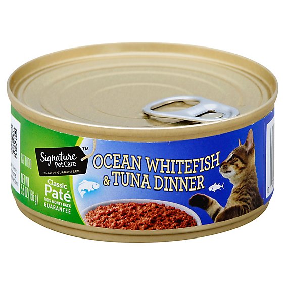 Signature Pet Care Cat Food Dinner Ocean Whitefish And Tuna - 5.5 Oz