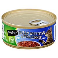 Signature Pet Care Cat Food Dinner Ocean Whitefish And Tuna - 5.5 Oz - Image 1
