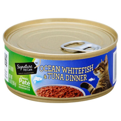 Signature Pet Care Cat Food Dinner Ocean Whitefish And Tuna - 5.5 Oz